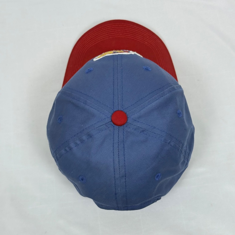 Kansas Jayhawks Outdoor Cap Baseball Hat S/M College NCAA Red Blue - Picture 5 of 11